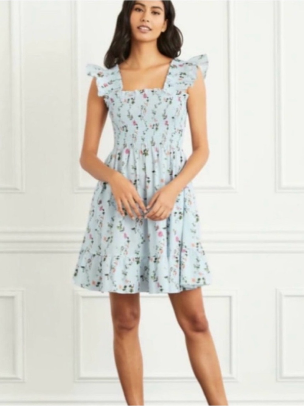 Hill House Elizabeth Nap Dress in Pond Floral Poplin, XS